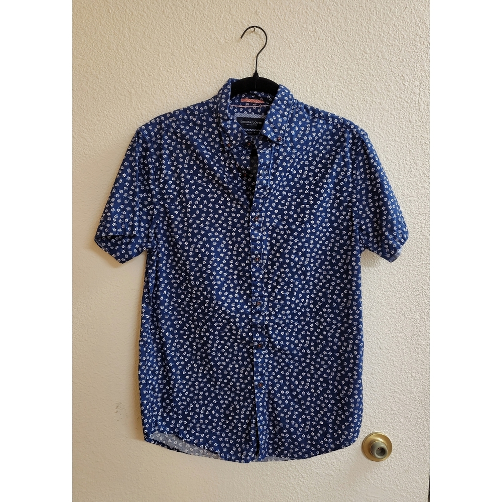 Denim & Flowers Men's Floral Button Down Shirt